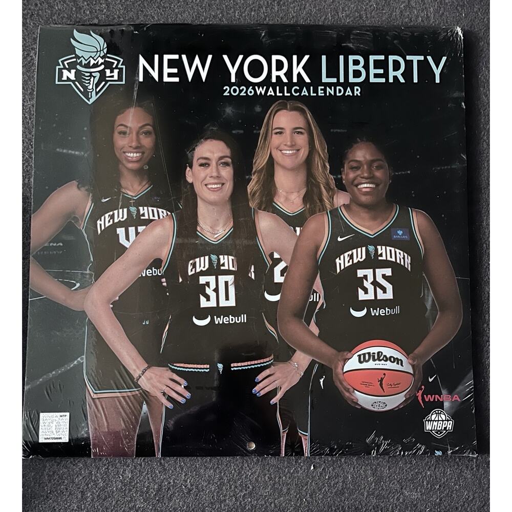 WNBA New York Liberty Basketball 2026 Wall Calendar Team Pictures Stewie Sabrina